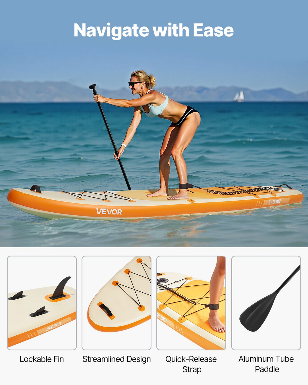 Tabla de paddle surf hinchable | VEVOR