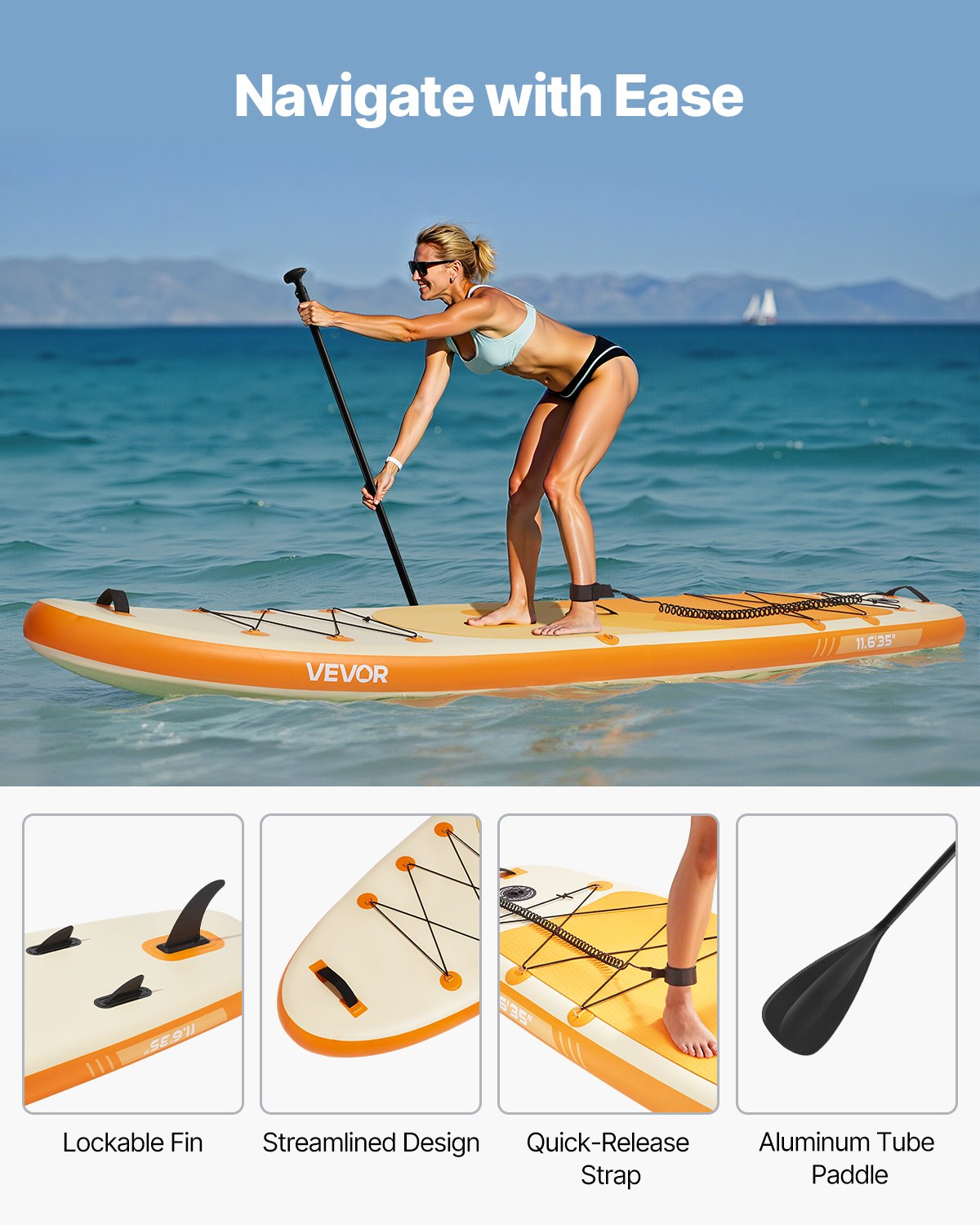 Tabla de paddle surf hinchable | VEVOR