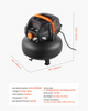 Compresor de aire de 6 galones, 1.7 HP