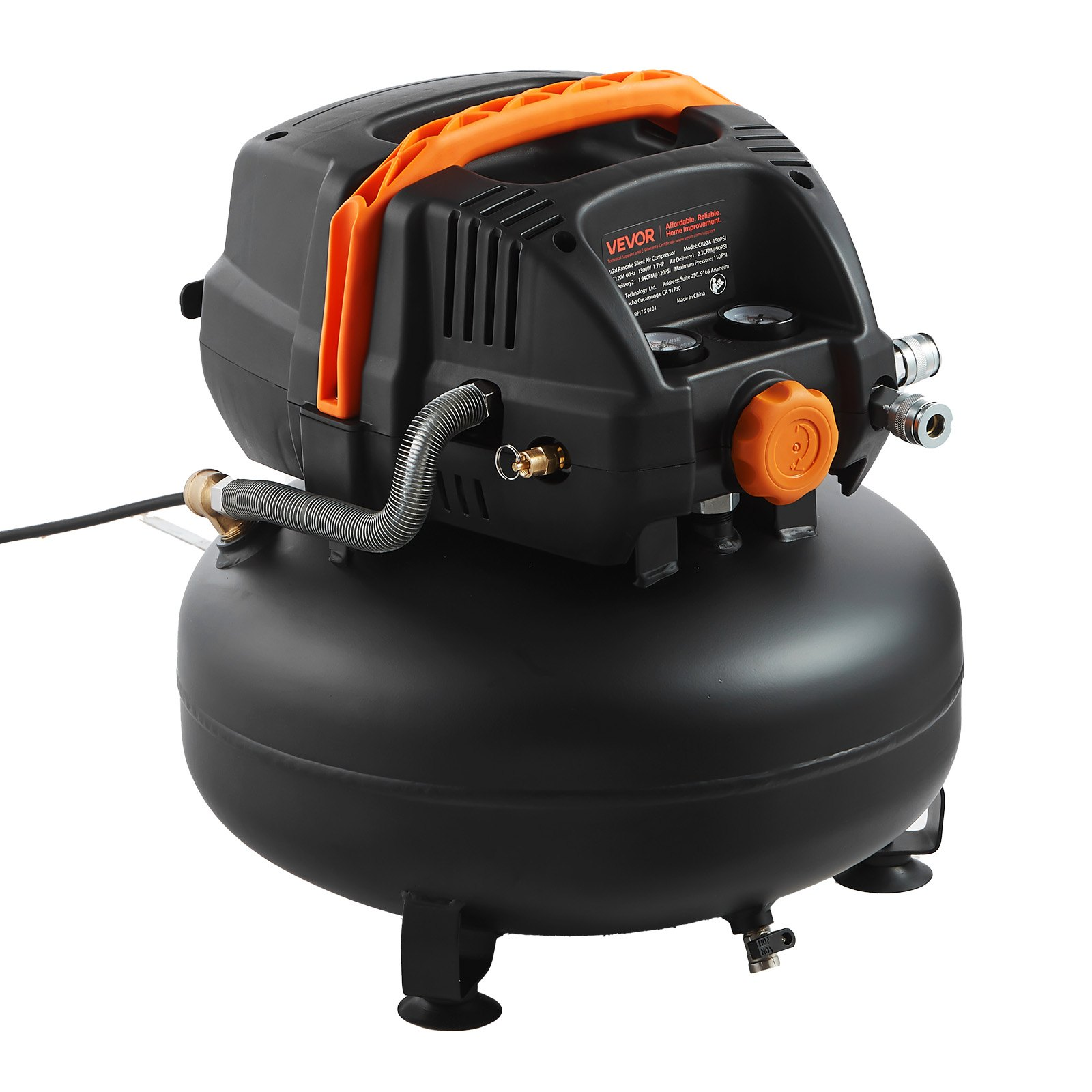 Compresor de aire de 6 galones, 1.7 HP | VEVOR