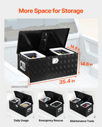 Caja de herramientas de aluminio resistente para caja LCZXGJX354 | VEVOR