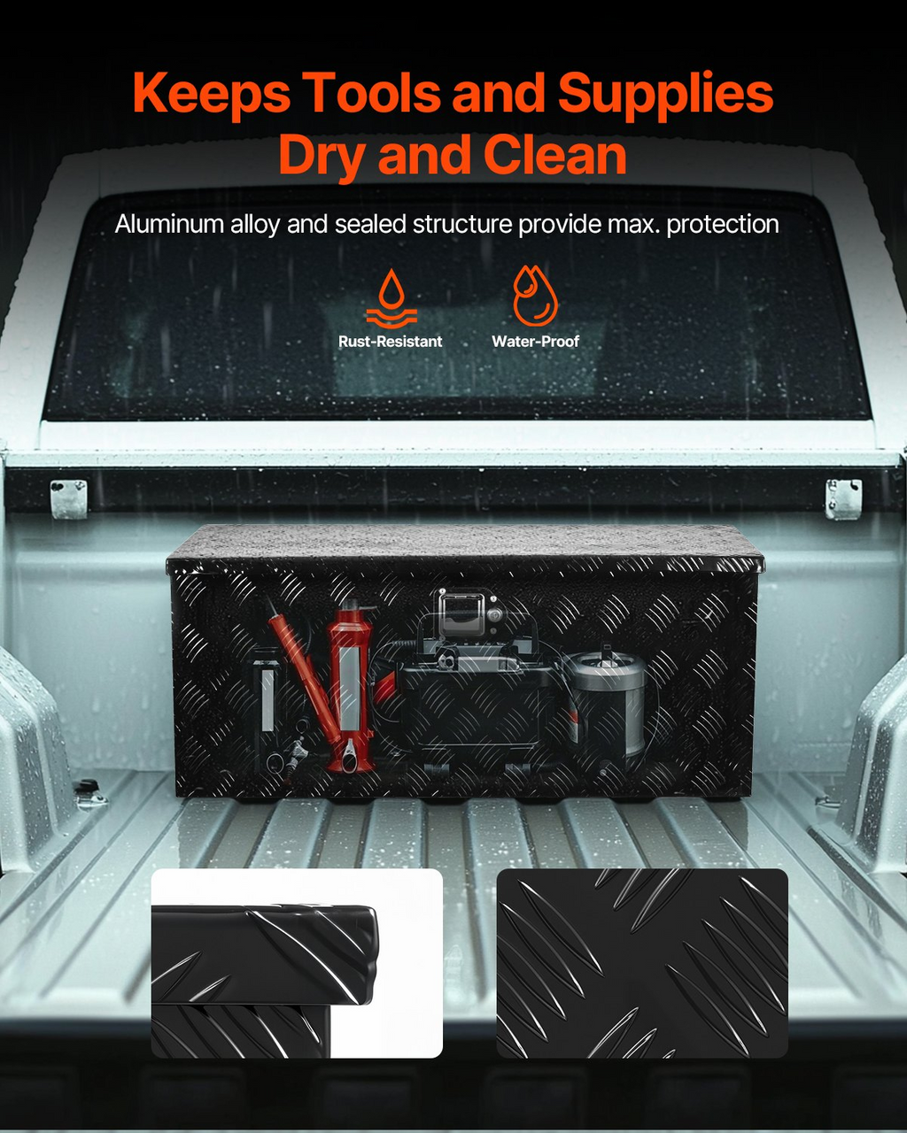 Caja de herramientas de aluminio resistente para caja LCZXGJX354 | VEVOR