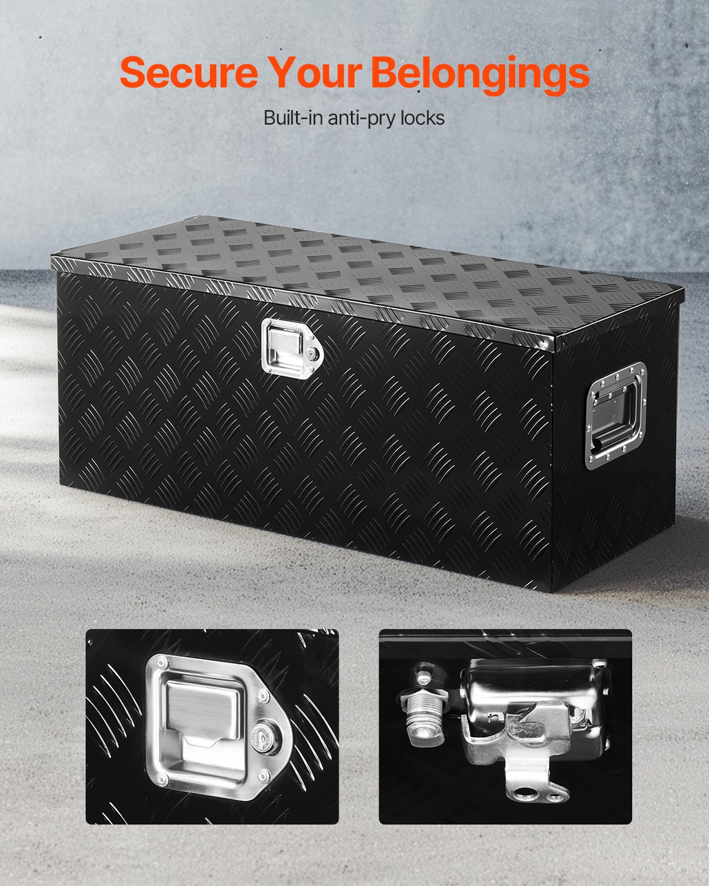 Caja de herramientas de aluminio resistente para caja LCZXGJX354 | VEVOR