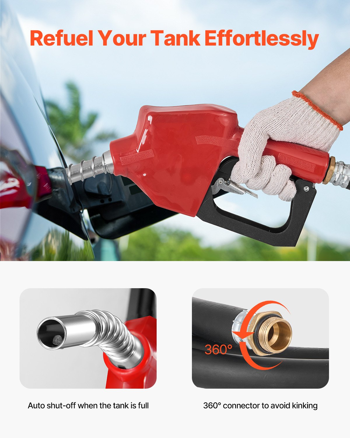 Tanque portátil para diésel y gasolina, 58 galones | VEVOR