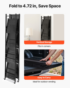 Estantería plegable de 5 niveles, 81 cm de ancho x | VEVOR