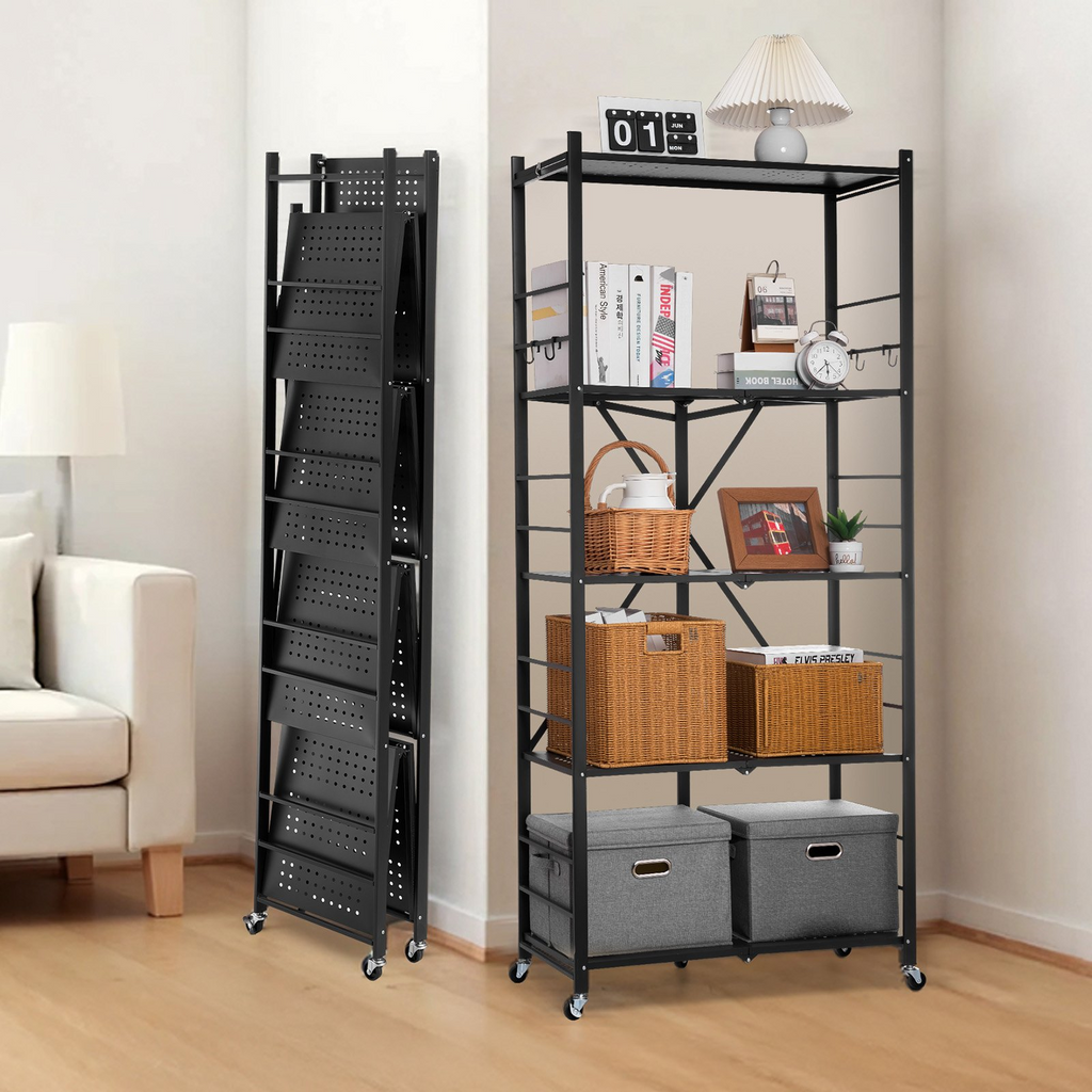 Estantería plegable de 5 niveles, 81 cm de ancho x | VEVOR