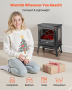Chimenea eléctrica portátil independiente de 65 cm | VEVOR