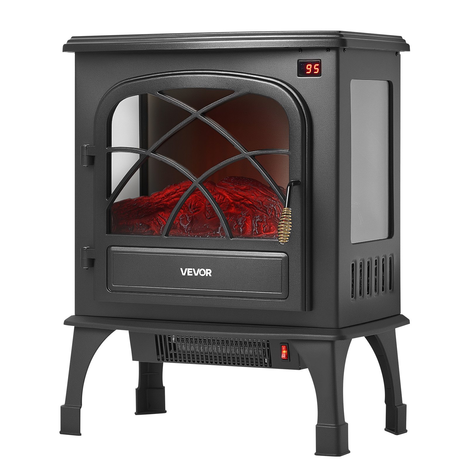 Chimenea eléctrica portátil independiente de 65 cm | VEVOR