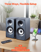 Altavoces de estantería autoamplificados, 25 W x | VEVOR