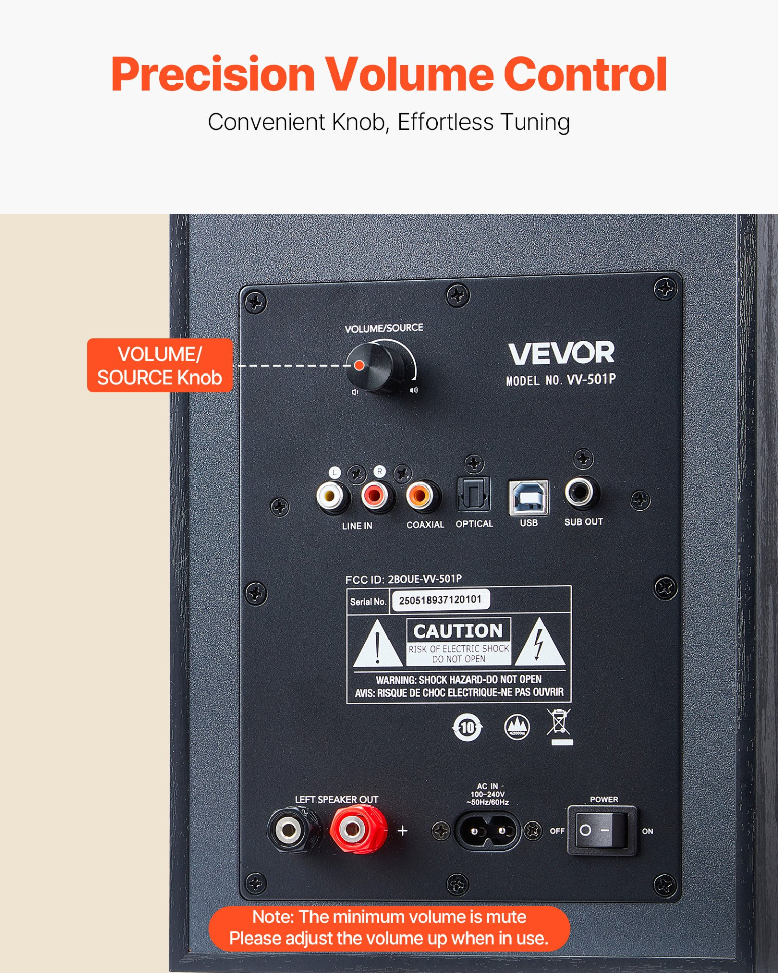 Altavoces de estantería autoamplificados, 25 W x | VEVOR