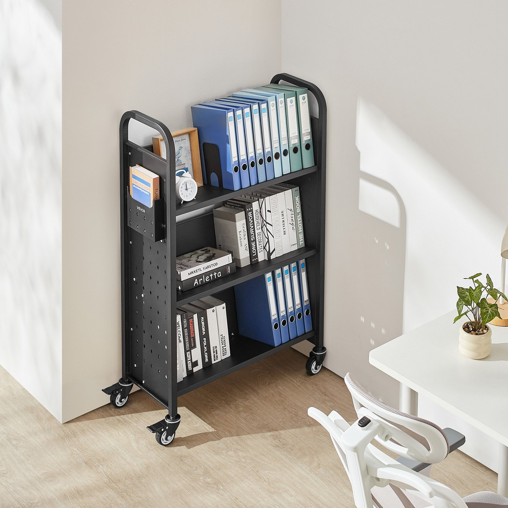 Carro de biblioteca rodante, capacidad de 150 kg | VEVOR