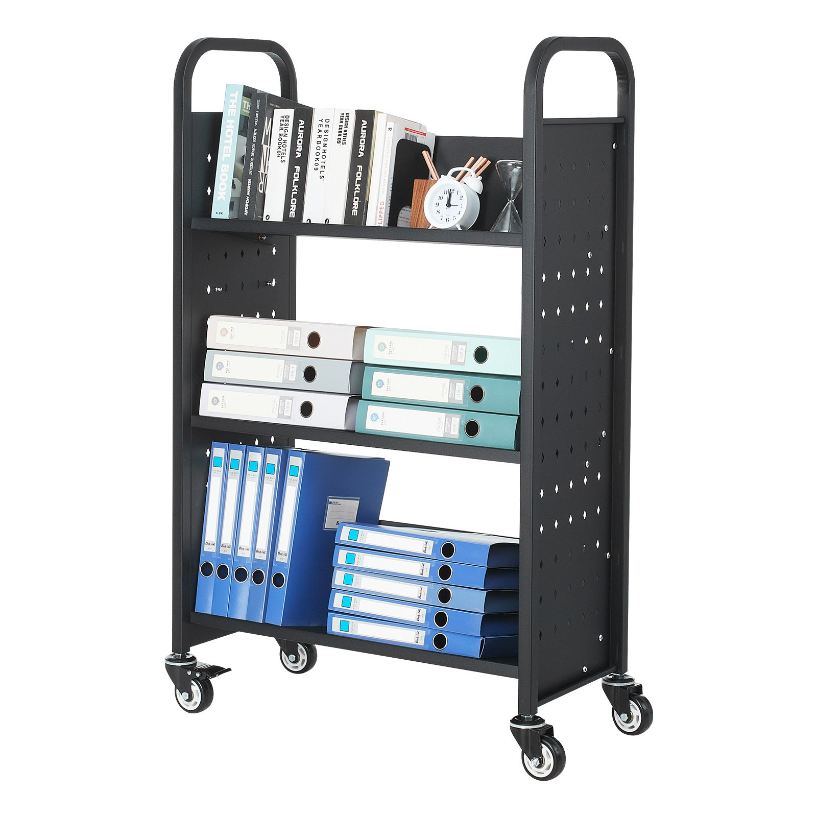 Carro de biblioteca rodante, capacidad de 150 kg | VEVOR