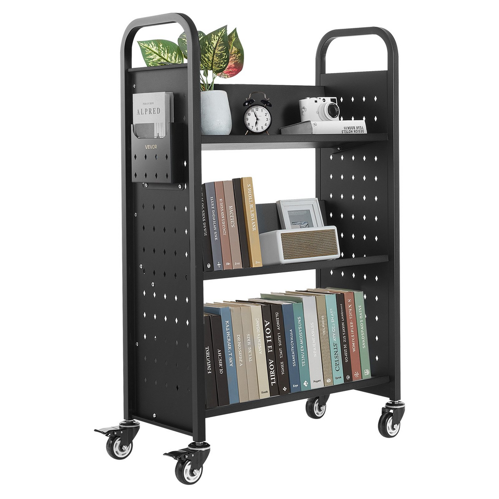 Carro de biblioteca rodante, capacidad de 150 kg | VEVOR