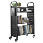 Carro de biblioteca rodante, capacidad de 150 kg | VEVOR