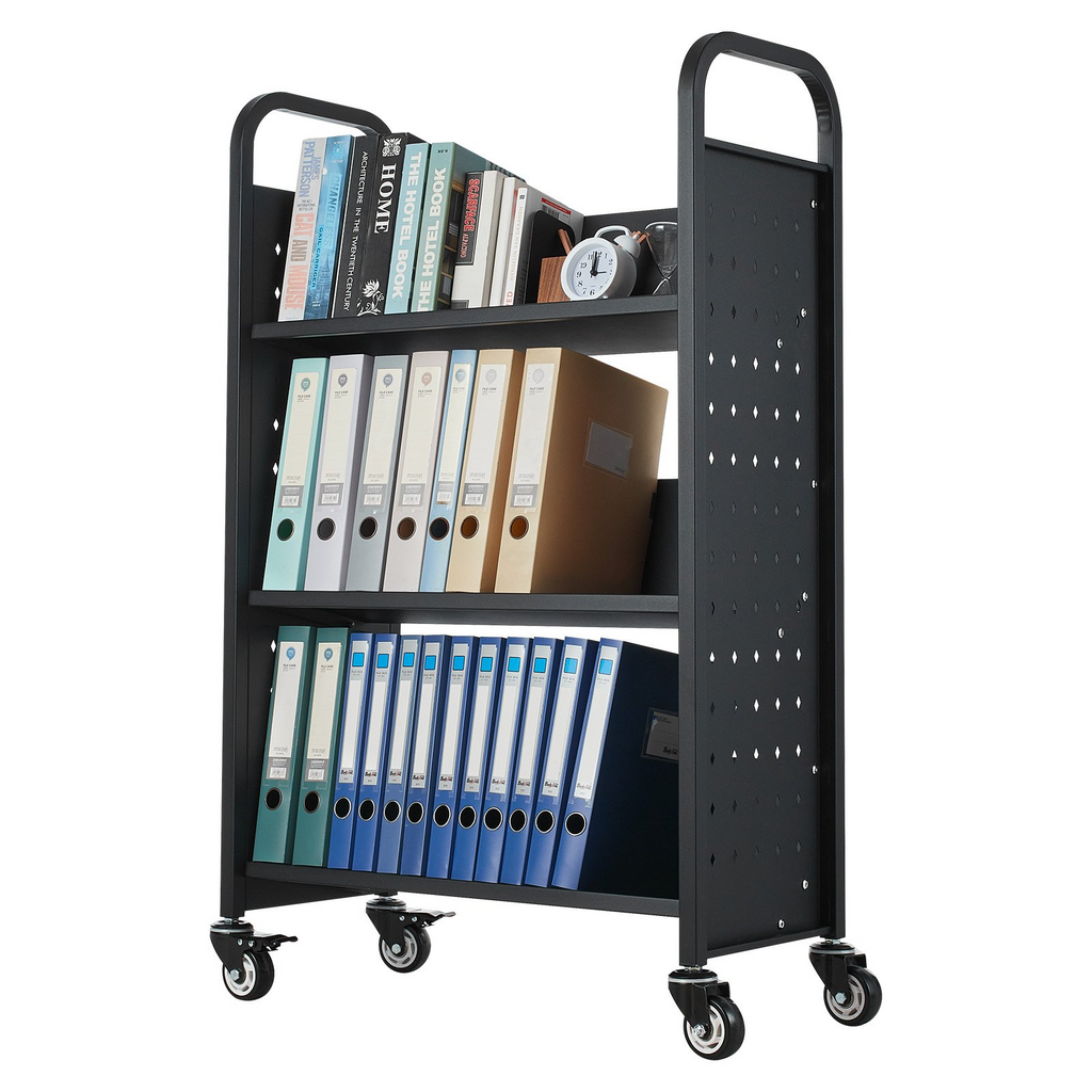 Carro de biblioteca rodante, capacidad de 150 kg | VEVOR