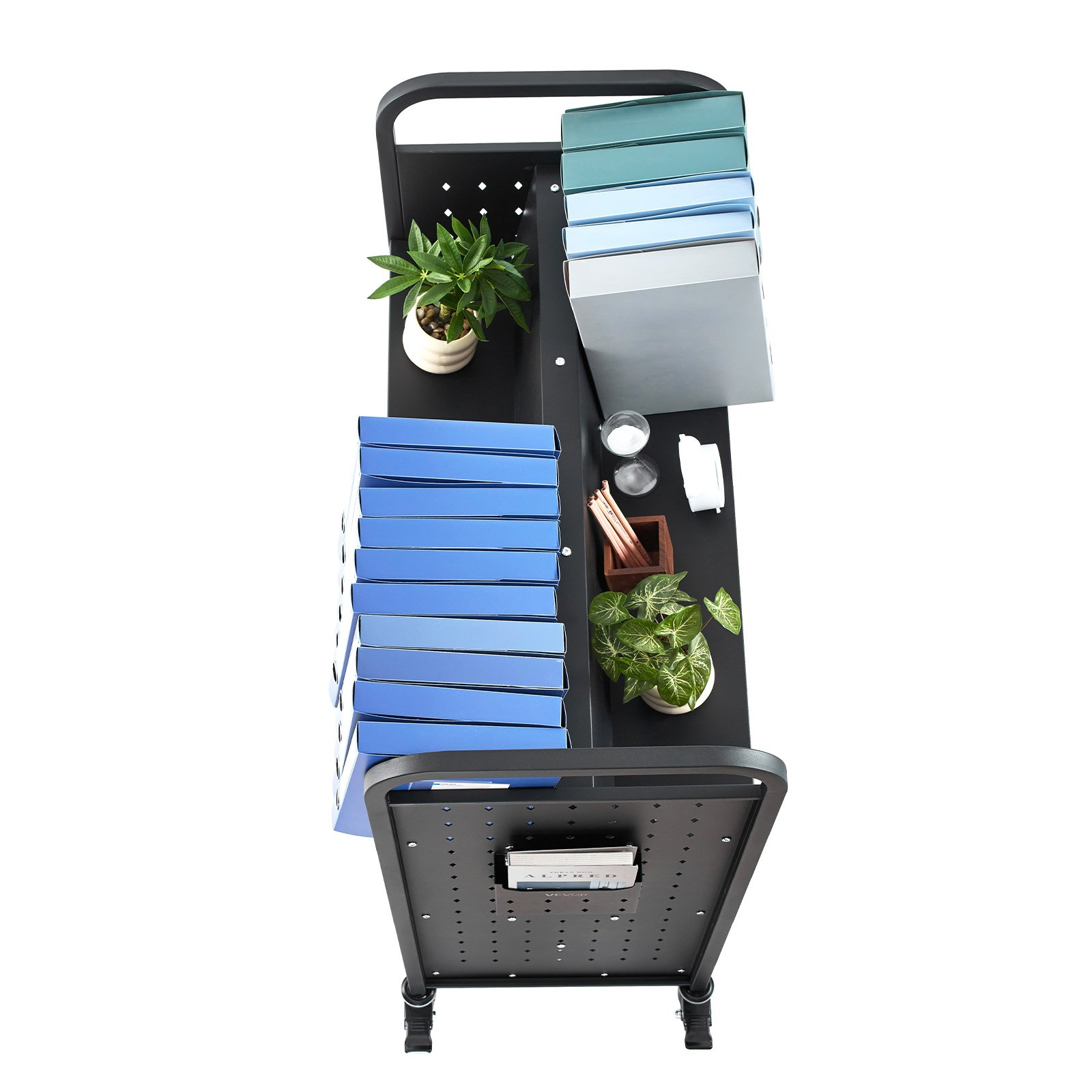 Carro de biblioteca rodante, capacidad de 150 kg, 122 cm | VEVOR