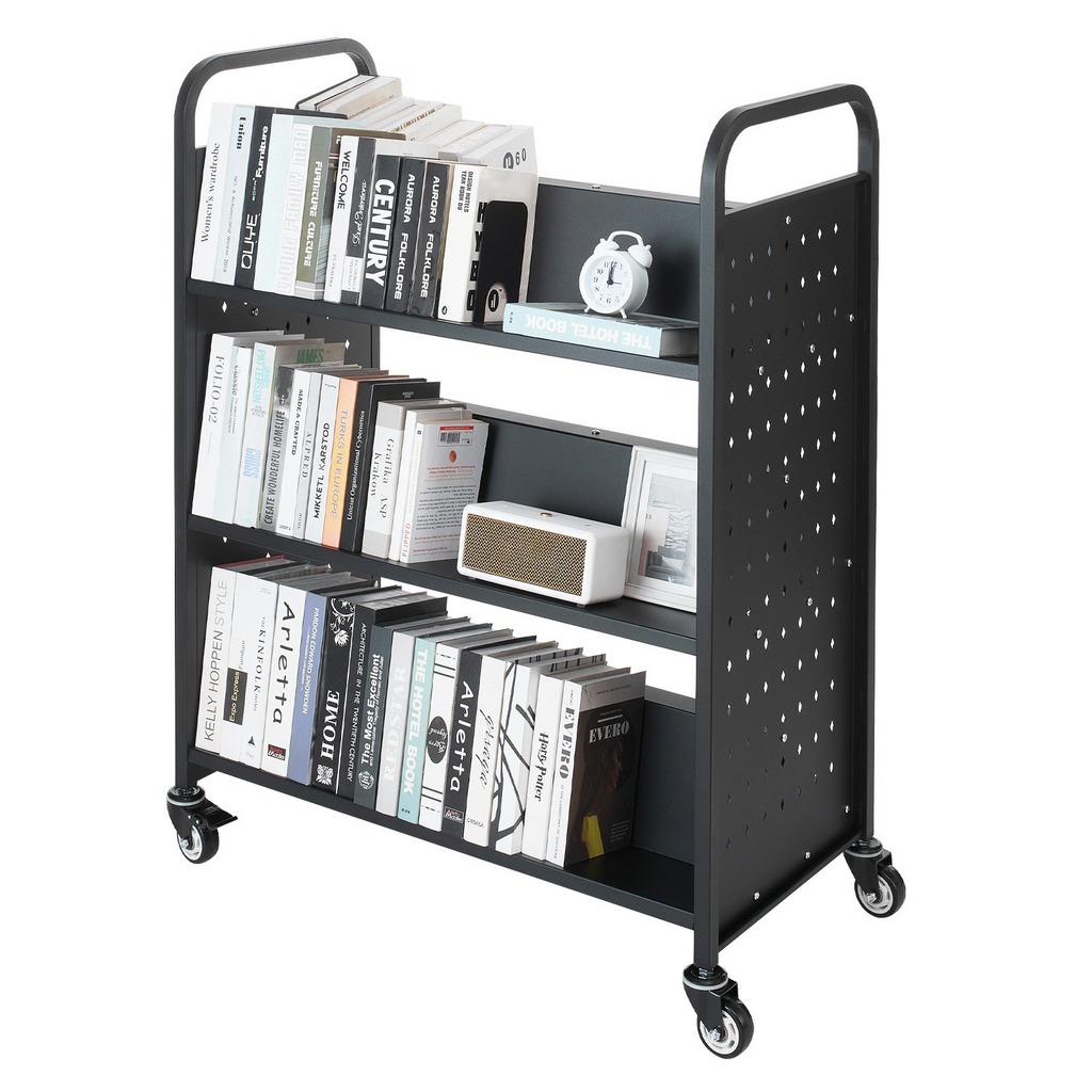 Carro de biblioteca rodante, capacidad de 150 kg, 122 cm | VEVOR