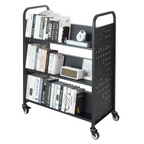 Carro de biblioteca rodante, capacidad de 150 kg, 122 cm | VEVOR