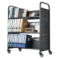 Carro de biblioteca rodante, capacidad de 150 kg, 122 cm | VEVOR