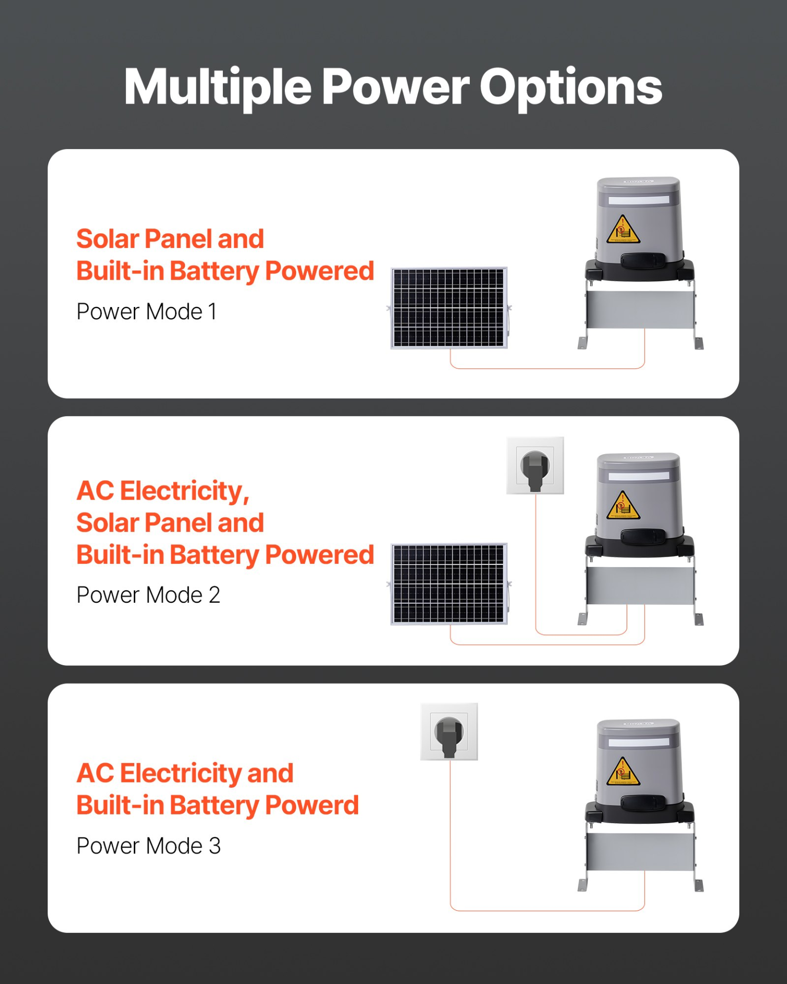 Abrepuertas solar | VEVOR
