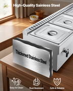 Mesa de vapor comercial de 4 bandejas para propano | VEVOR