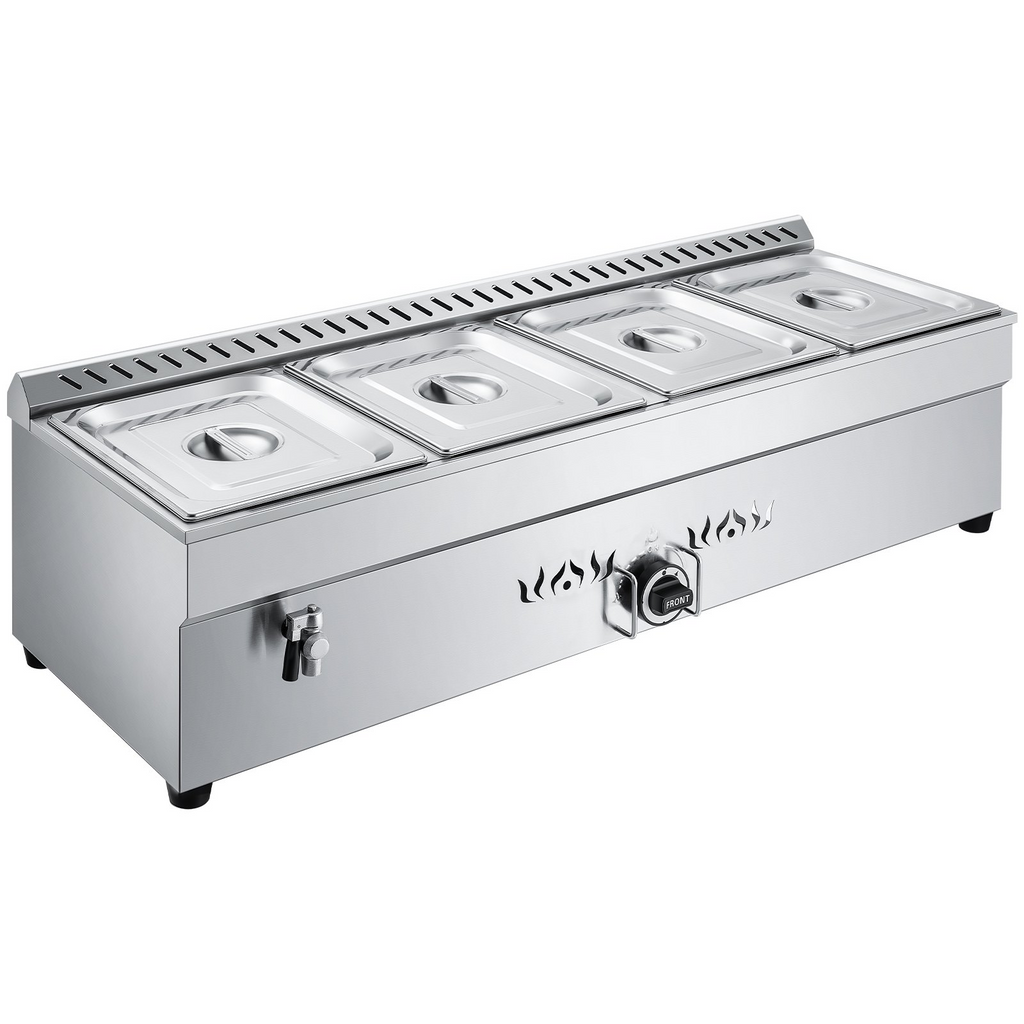 Mesa de vapor comercial de 4 bandejas para propano | VEVOR