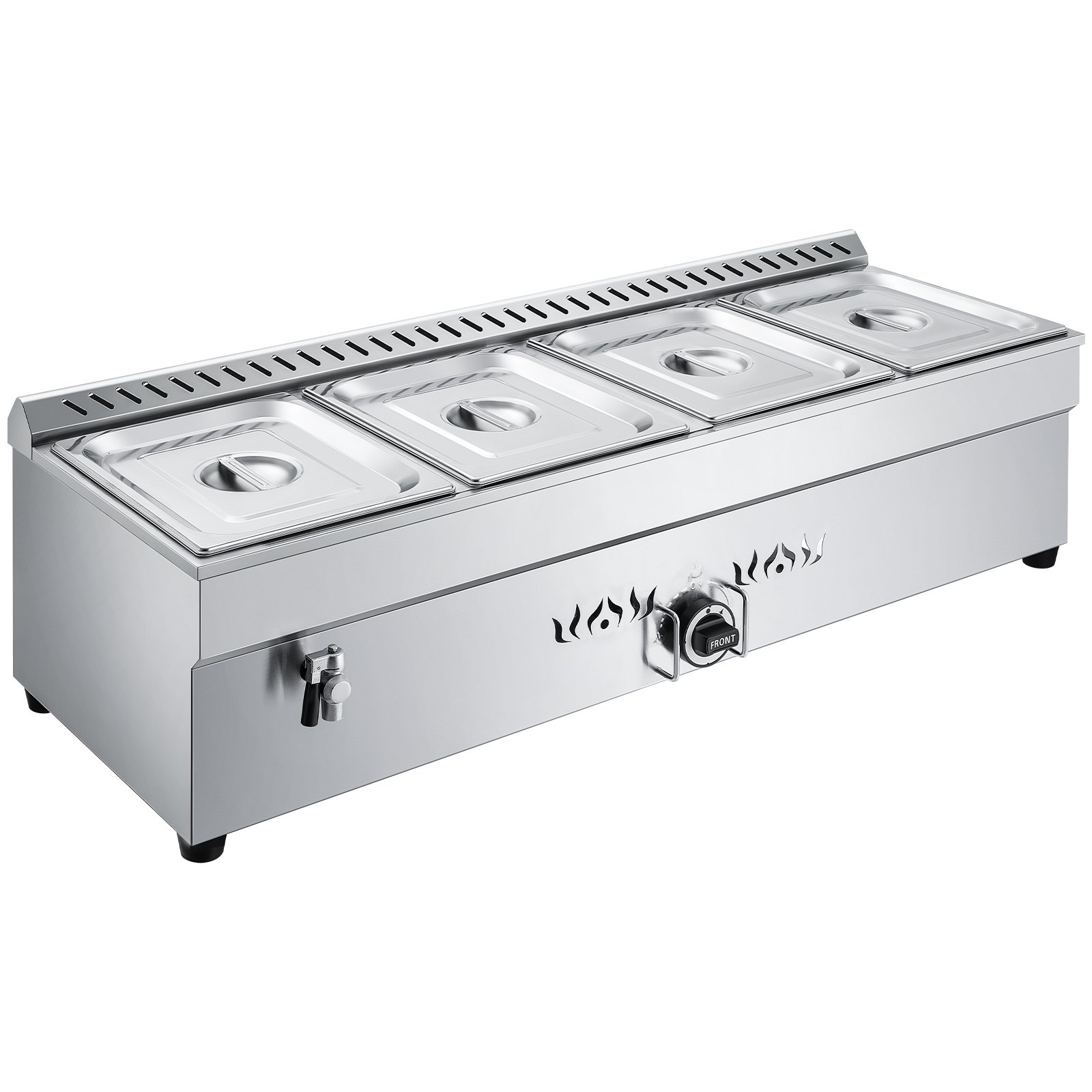 Mesa de vapor comercial de 4 bandejas para propano | VEVOR