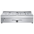 Mesa de vapor comercial de 4 bandejas para propano | VEVOR