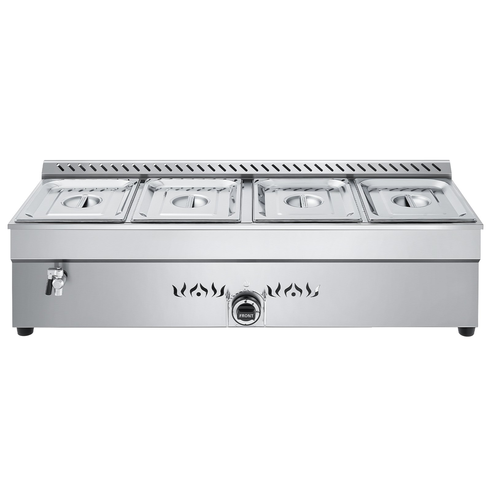 Mesa de vapor comercial de 4 bandejas para propano | VEVOR
