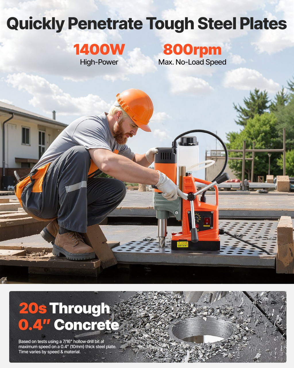 Taladro magnético, 1400 W | VEVOR