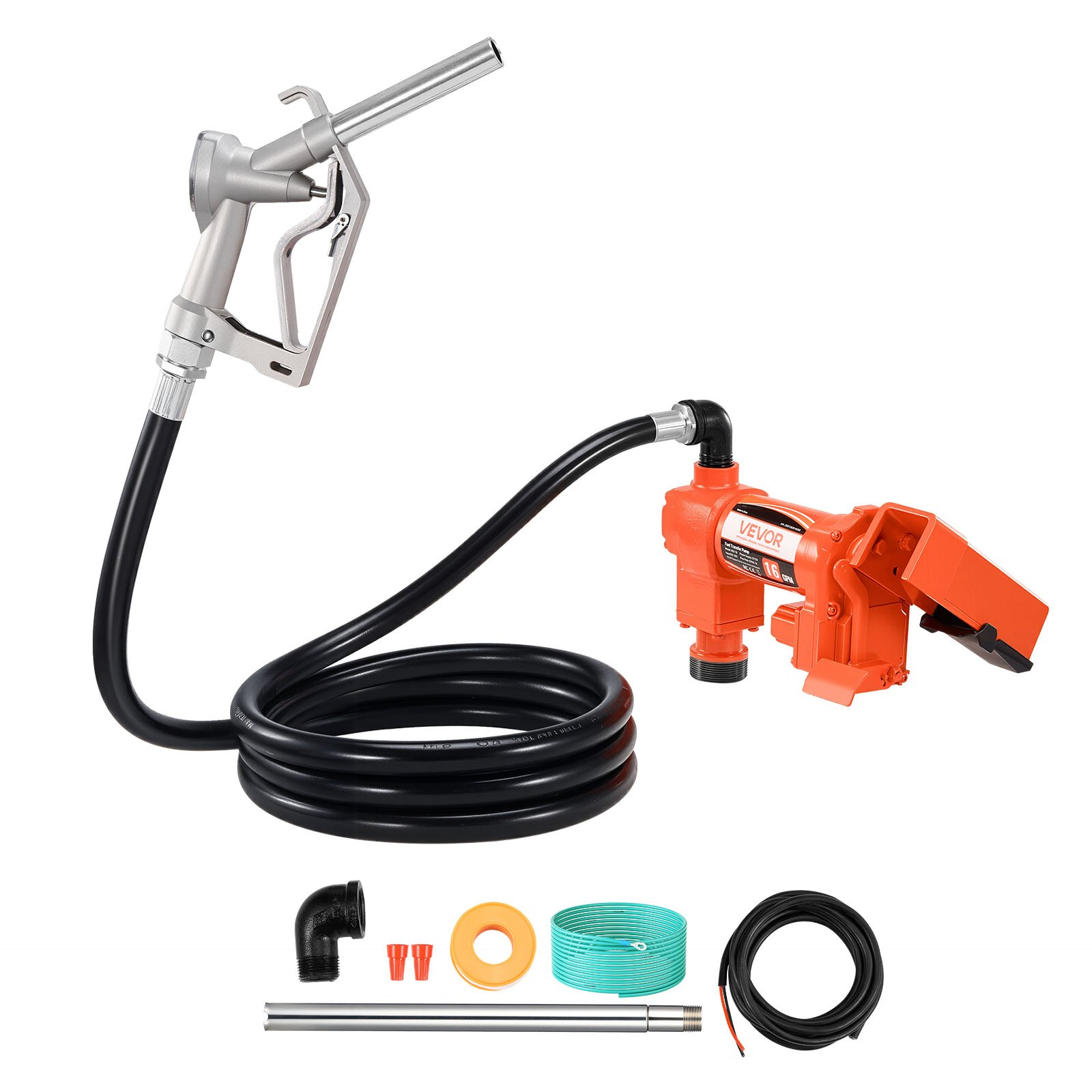 Bomba de transferencia de combustible, 12 V CC, 16 GPM | VEVOR