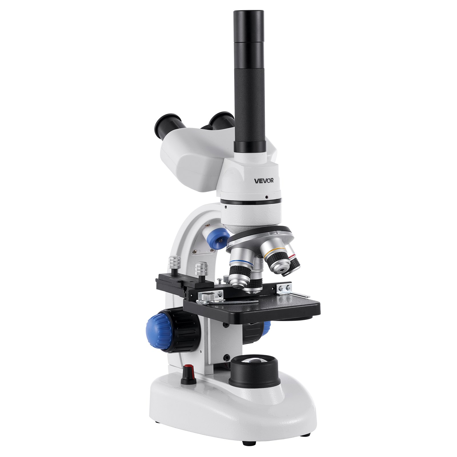 Microscopio trinocular, aumento de 40 a 5000X