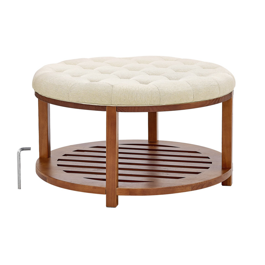Mesa de centro otomana redonda grande | VEVOR