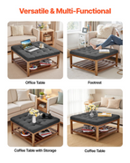 Mesa de centro otomana cuadrada grande | VEVOR