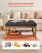 Mesa de centro otomana cuadrada grande | VEVOR