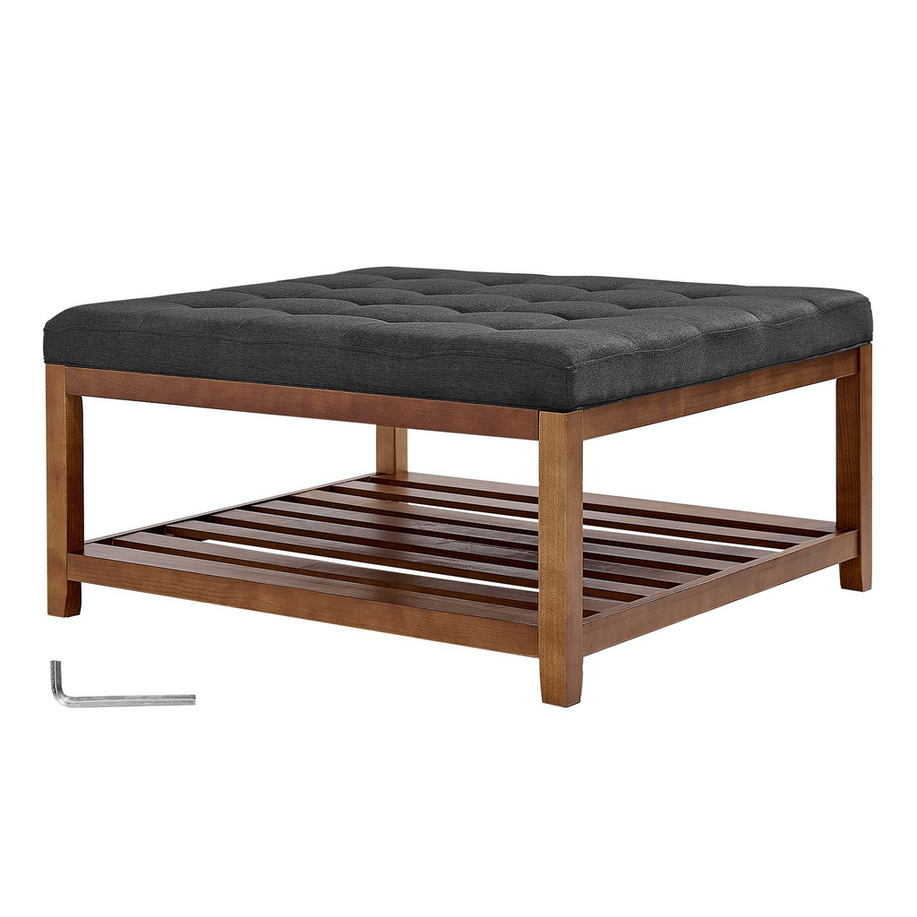 Mesa de centro otomana cuadrada grande | VEVOR