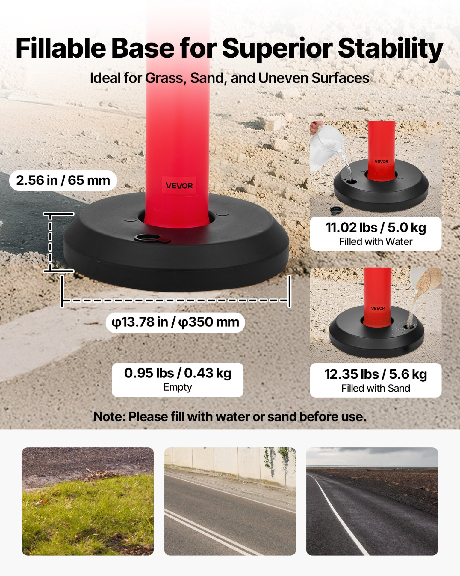 Paquete de 6 postes de señalización vial | VEVOR