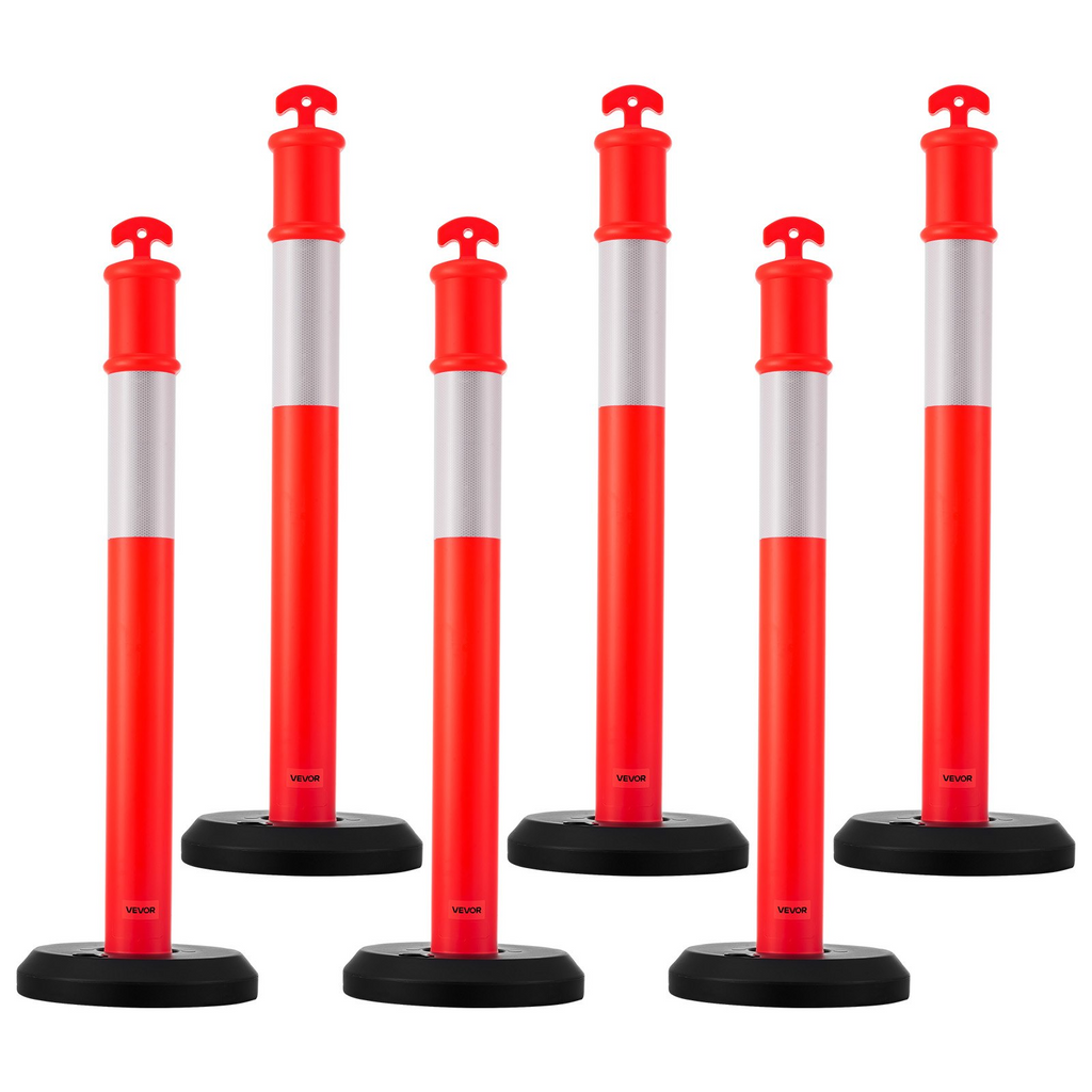 Paquete de 6 postes de señalización vial | VEVOR