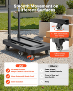 Carretilla plegable, capacidad de carga de 227 kg | VEVOR