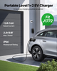 Cargador Nivel 1 y 2 para vehículos eléctricos, 120 V