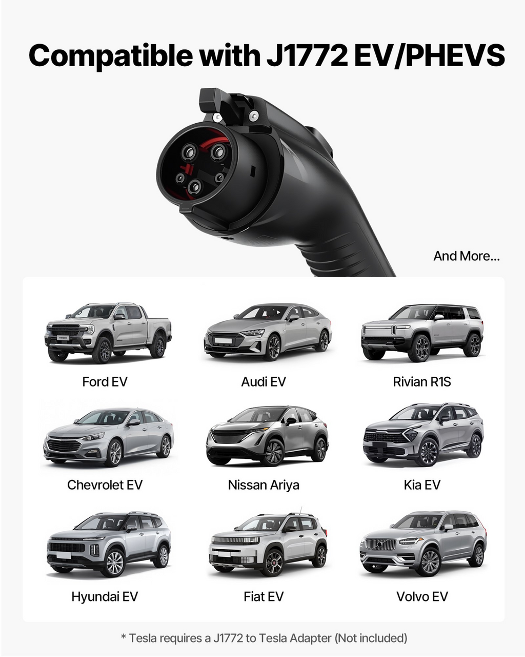 Cargador Nivel 1 y 2 para vehículos eléctricos, 120 V | VEVOR