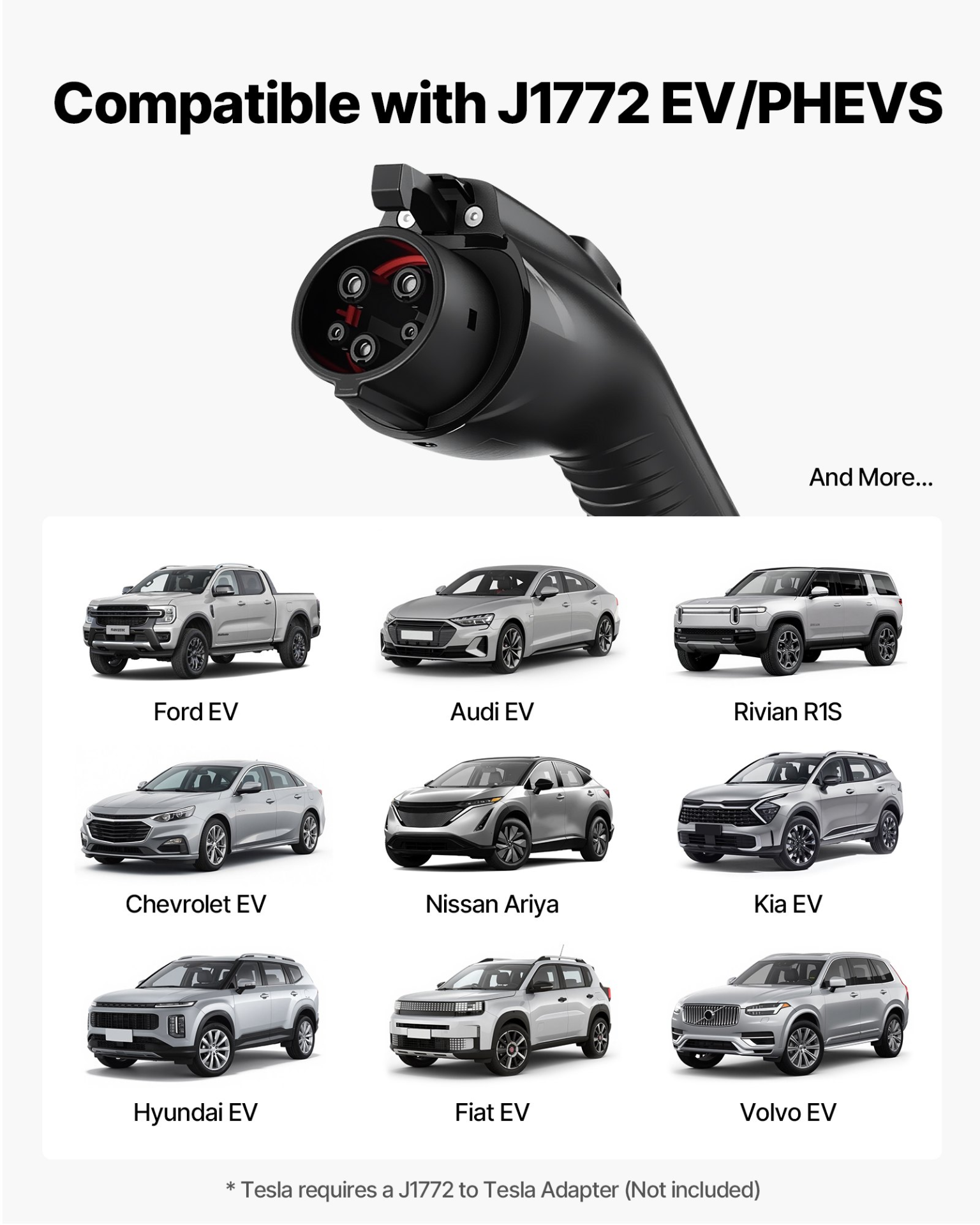 Cargador Nivel 1 y 2 para vehículos eléctricos, 120 V | VEVOR