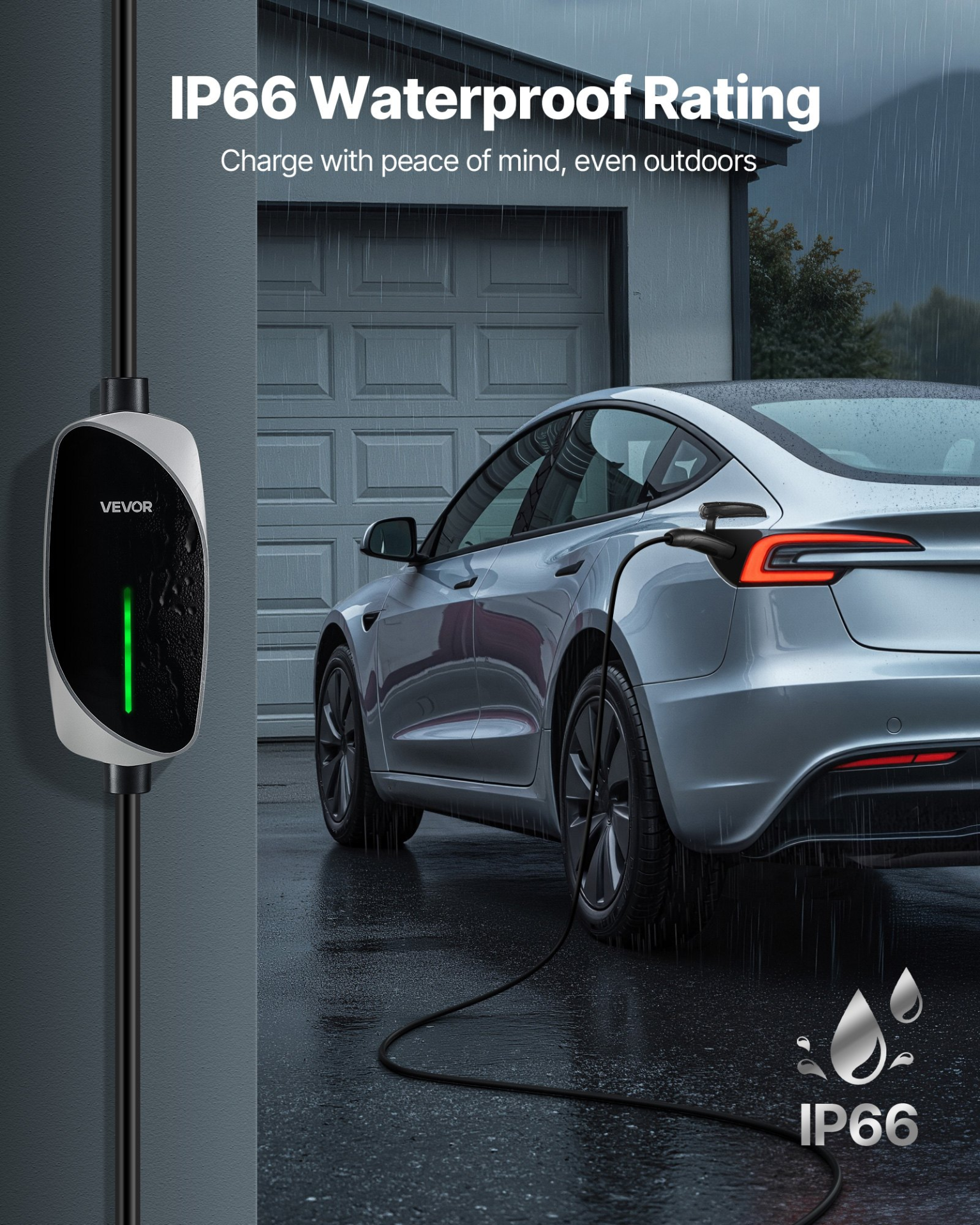 Cargador Nivel 1/2 para Tesla, 16 amperios | VEVOR