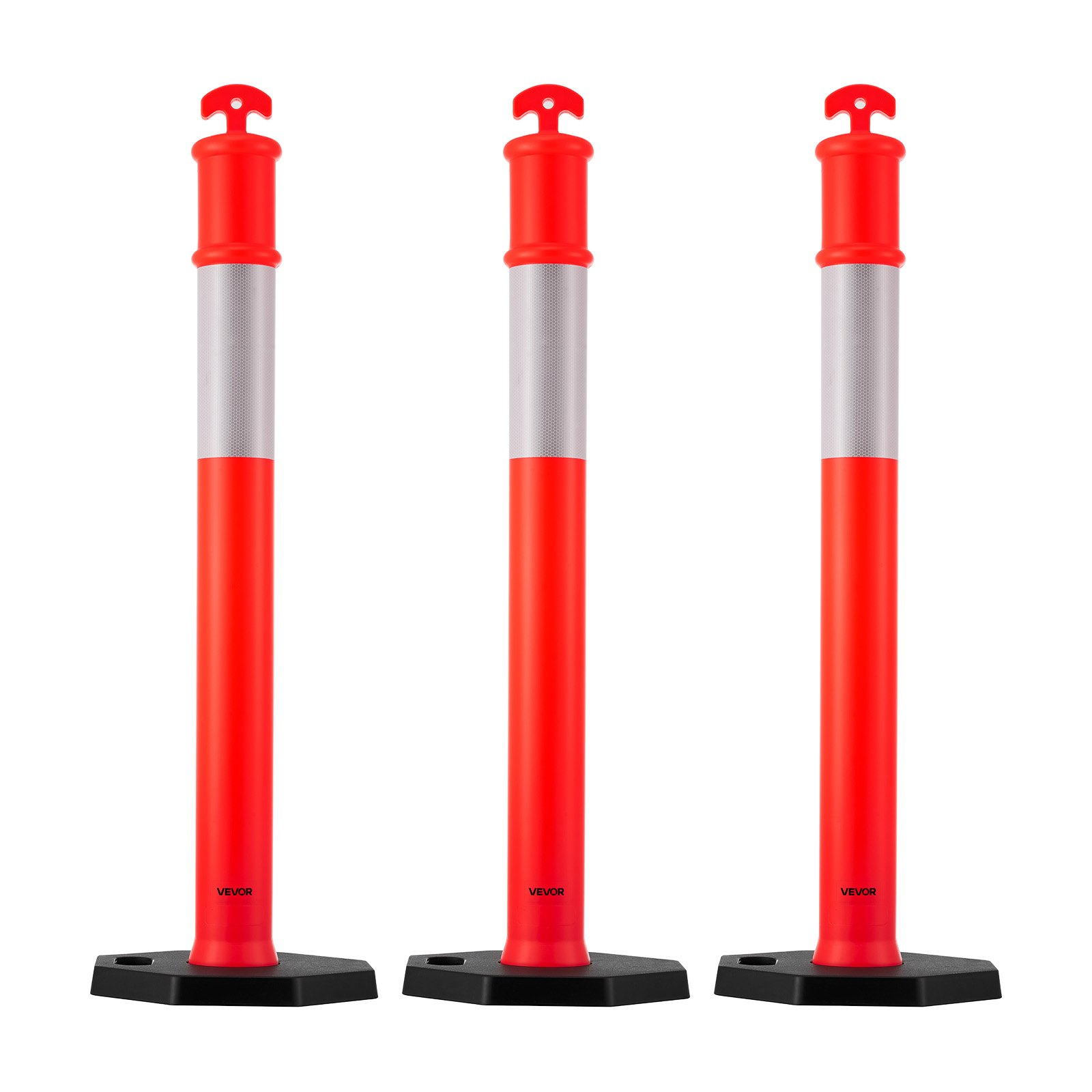 Paquete de 3 postes de señalización vial, 122 cm | VEVOR