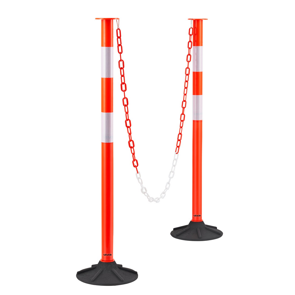 Pack de 2 postes de señalización vial, 86 cm | VEVOR
