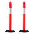 Pack de 2 postes de señalización vial, 122 cm | VEVOR