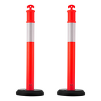 Pack de 2 postes de señalización vial, 122 cm | VEVOR