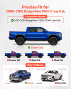 Estribos laterales de 6" para Dodge Ram 1500 Crew Cab | VEVOR