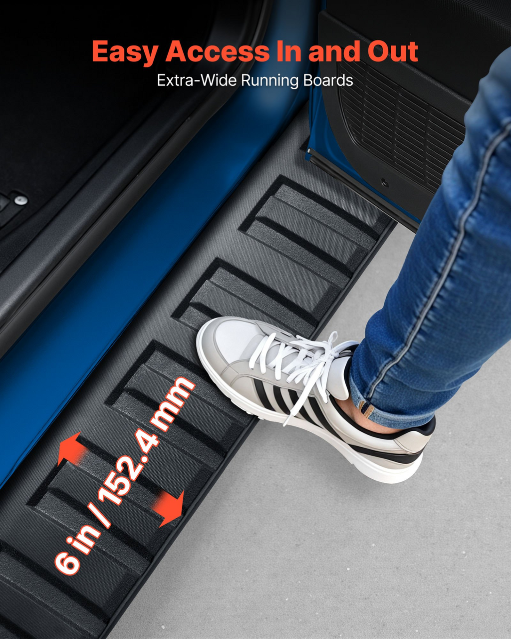 Estribos laterales de 6" para Dodge Ram 1500 Crew Cab | VEVOR