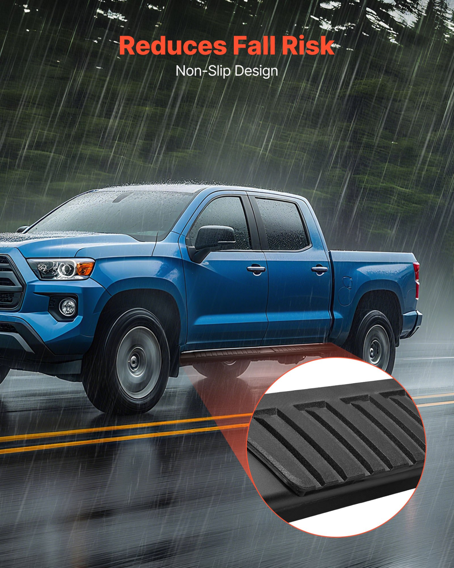 Estribos laterales de 6" para Dodge Ram 1500 Crew Cab | VEVOR